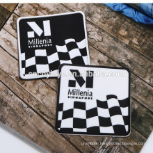 Durable heat resistant custom logo new design soft rubber pvc coaster